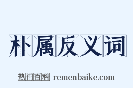 朴属反义词是什么意思的图片